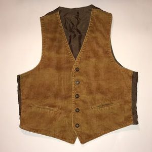 Woman’s reversible corduroy & plaid button up vest